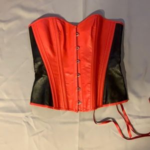 Faux Leather Corset